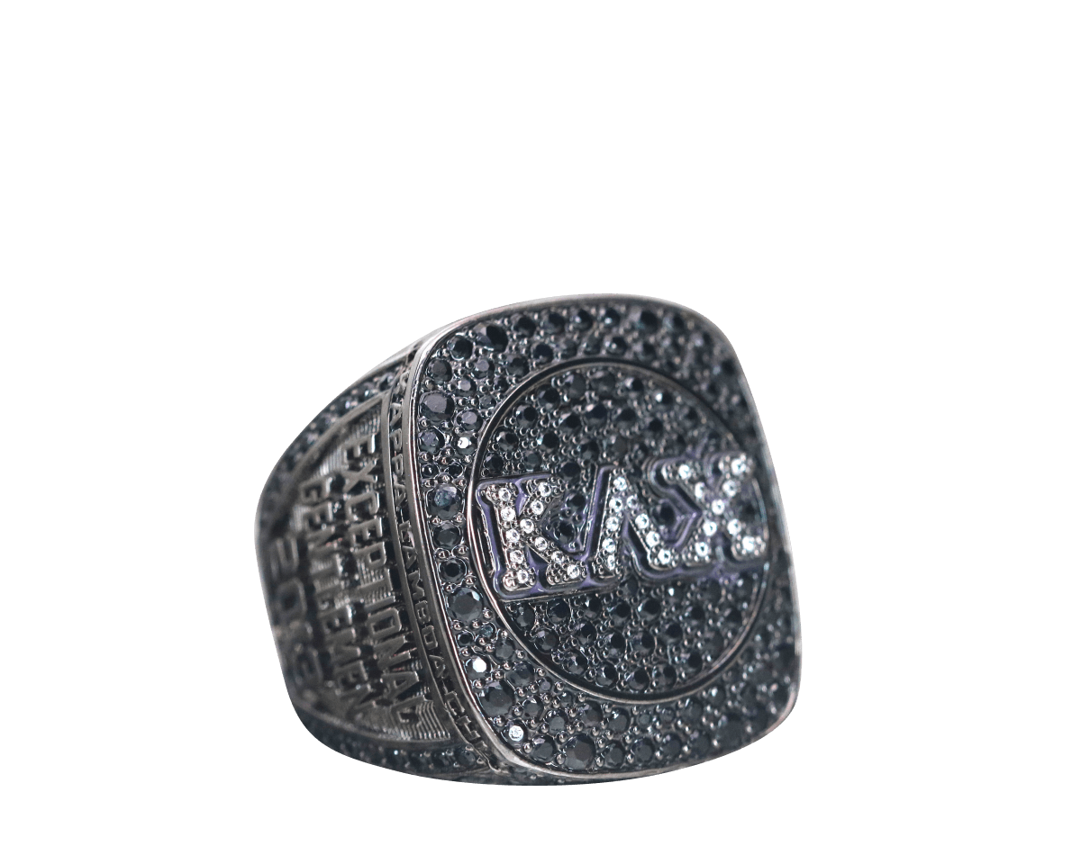 Kappa Lambda Chi Fraternity Ring (KLX) - Shine Series, Dark - fratrings