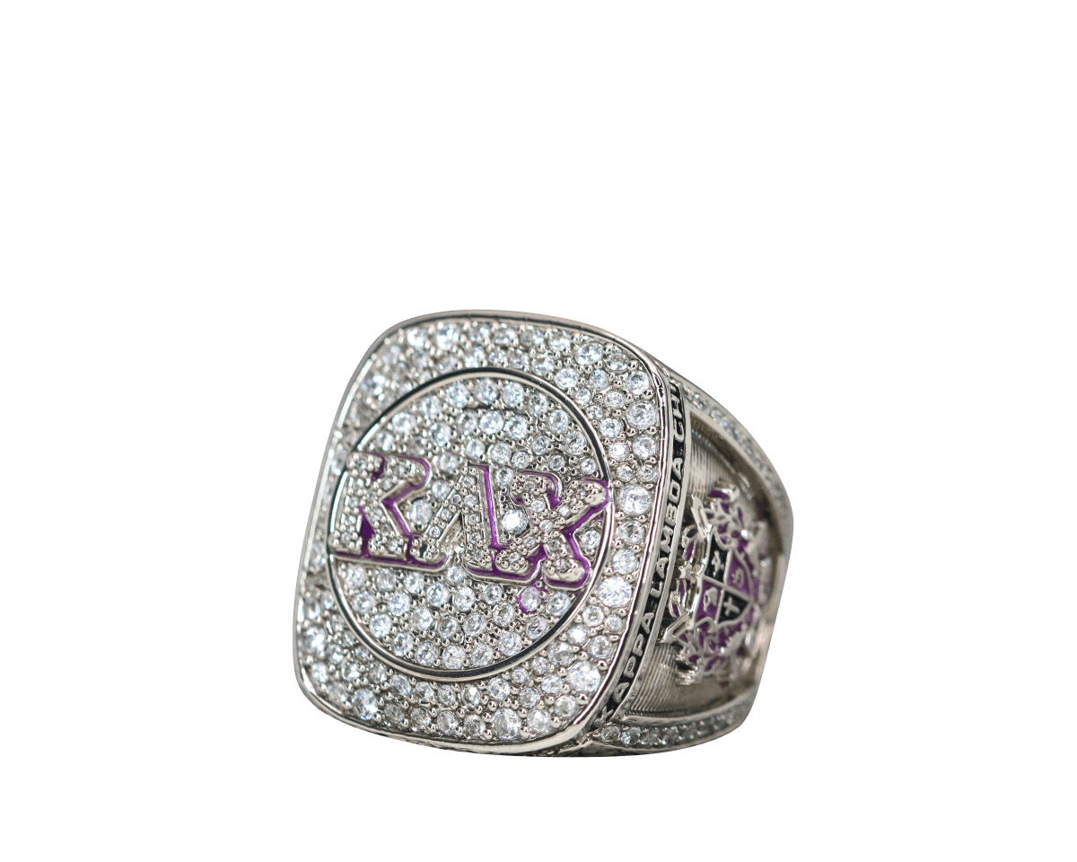 Kappa Lambda Chi Fraternity Ring (KLX) - Shine Series, Silver - fratrings