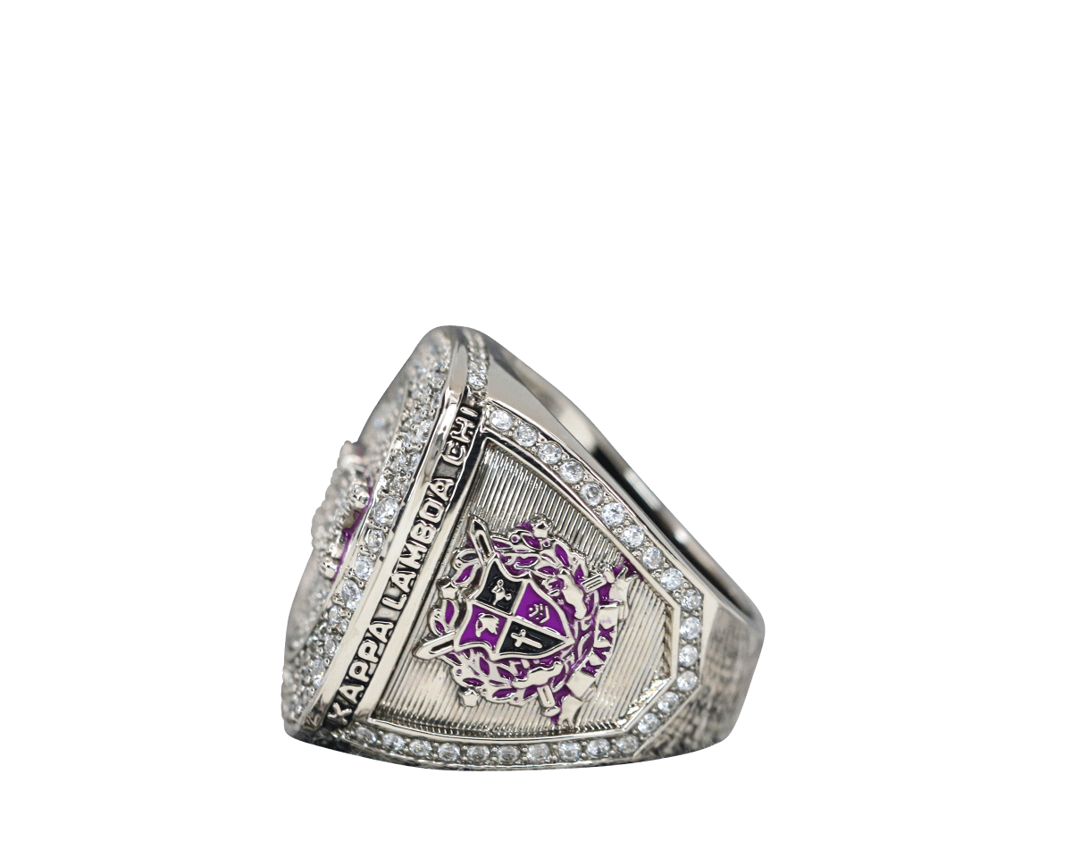 Kappa Lambda Chi Fraternity Ring (KLX) - Shine Series, Silver - fratrings