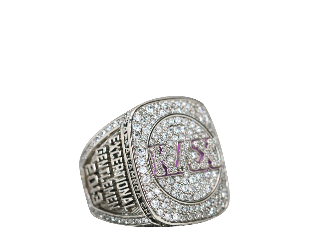Kappa Lambda Chi Fraternity Ring (KLX) - Shine Series, Silver - fratrings