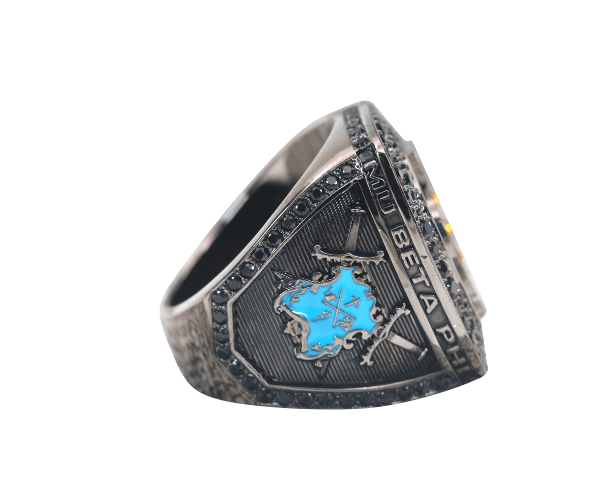 Mu Beta Phi Fraternity Ring (ΜΒΦ) - Dark Shine Series - fratrings