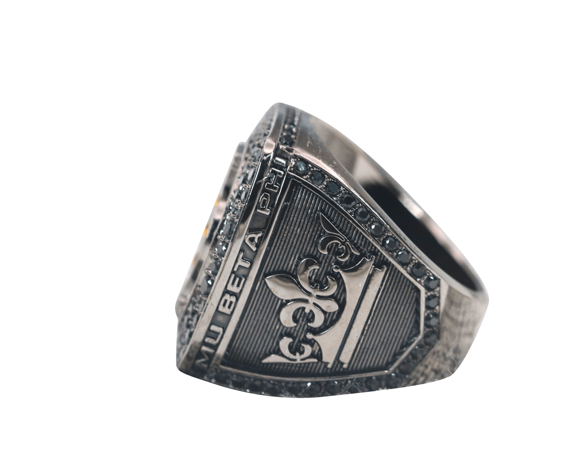 Mu Beta Phi Fraternity Ring (ΜΒΦ) - Dark Shine Series - fratrings