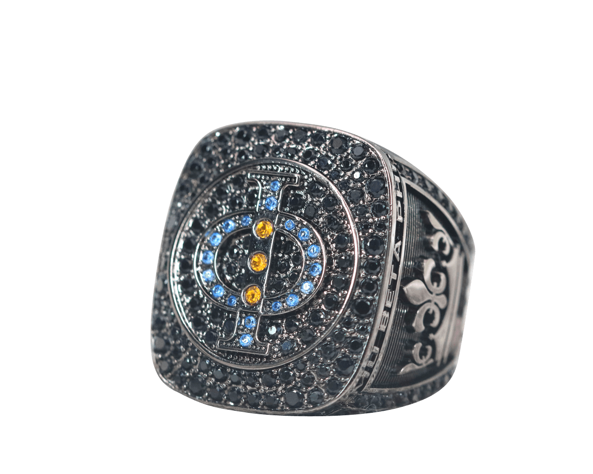 Mu Beta Phi Fraternity Ring (ΜΒΦ) - Dark Shine Series - fratrings