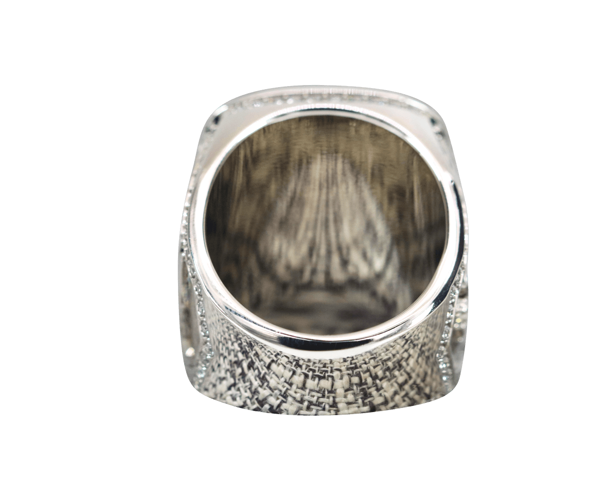 Mu Beta Phi Fraternity Ring (ΜΒΦ) - Shine Series, Silver - fratrings