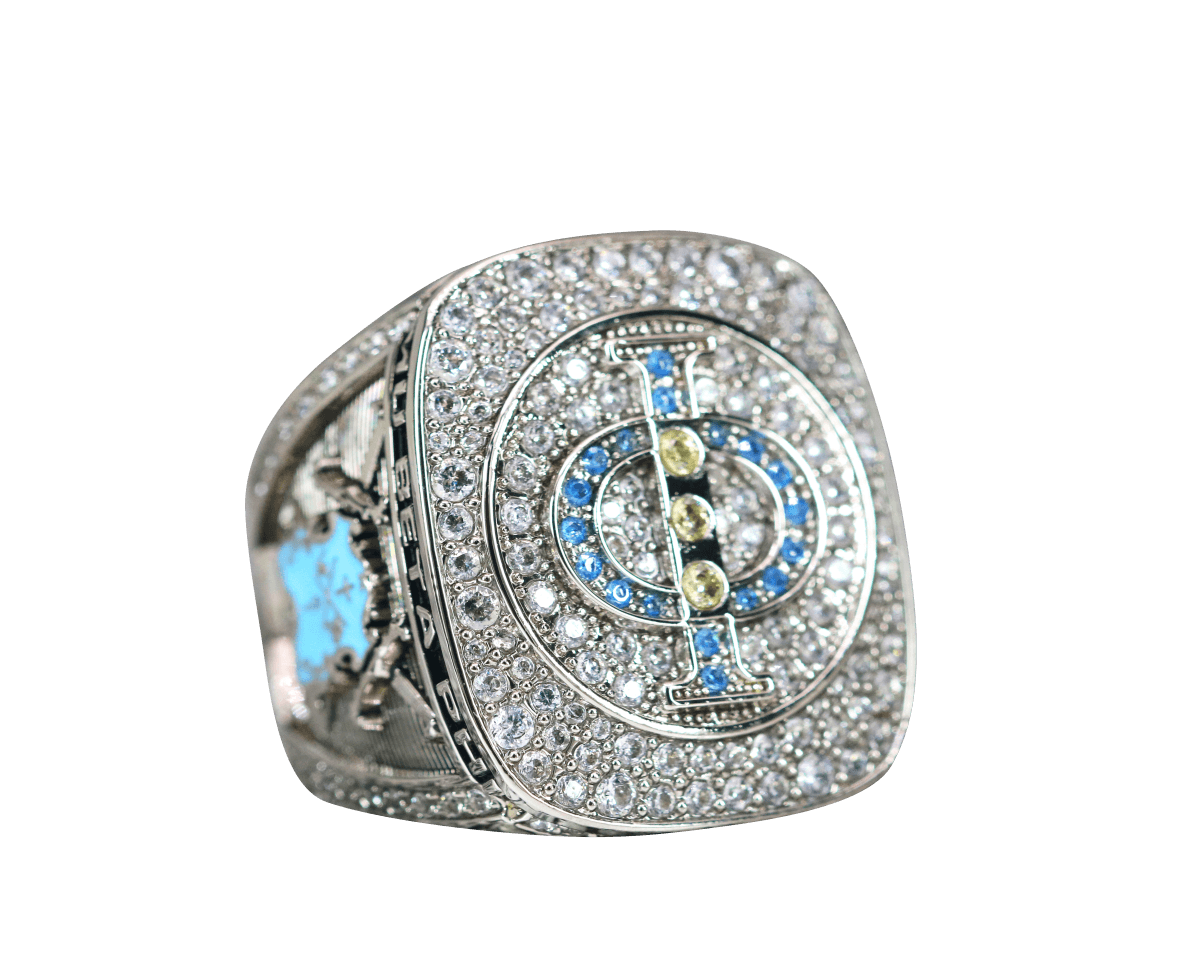 Mu Beta Phi Fraternity Ring (ΜΒΦ) - Shine Series, Silver - fratrings