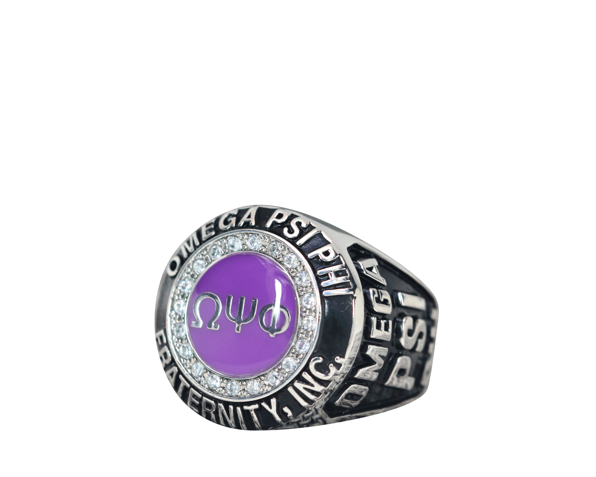 Omega Psi Phi Fraternity Ring (ΩΨΦ) - Classic Man Series, Silver - fratrings
