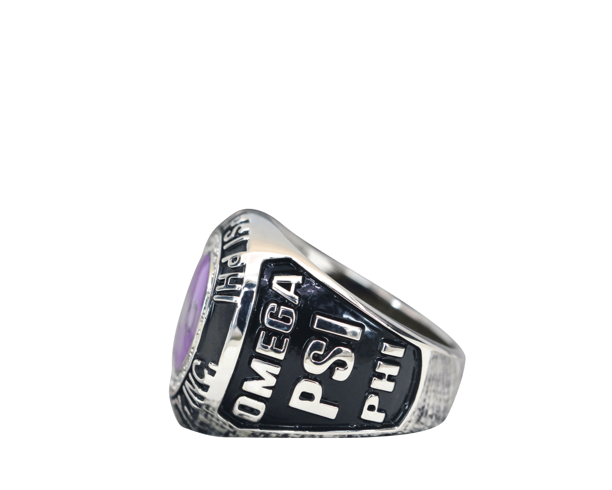 Omega Psi Phi Fraternity Ring (ΩΨΦ) - Classic Man Series, Silver - fratrings