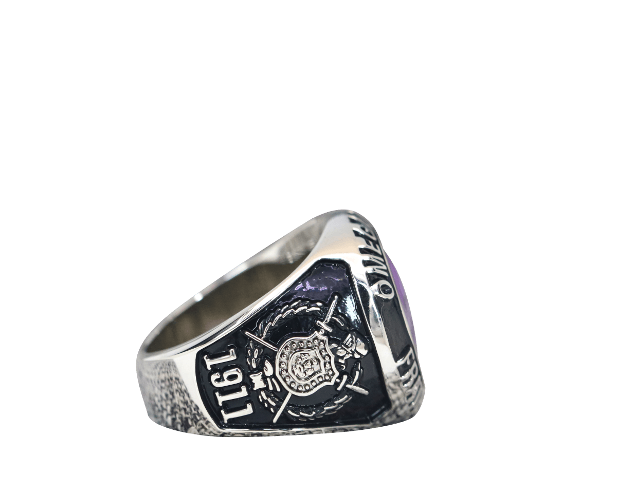 Omega Psi Phi Fraternity Ring (ΩΨΦ) - Classic Man Series, Silver - fratrings