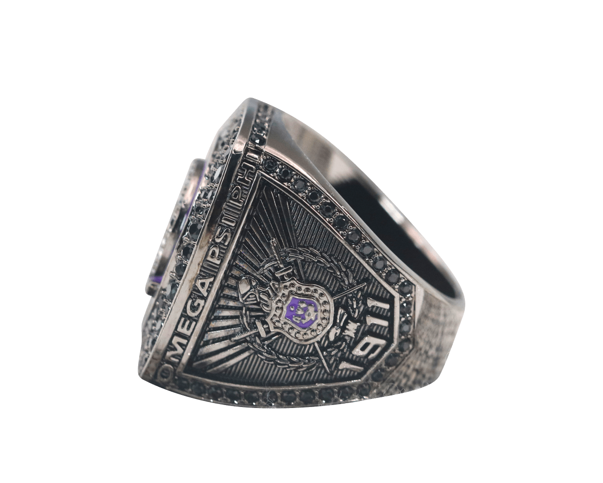 Omega Psi Phi Fraternity Ring (ΩΨΦ) - Dark Shine Series - fratrings