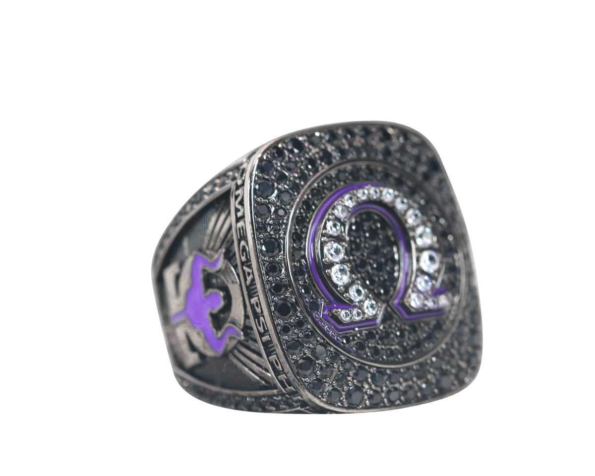 Omega Psi Phi Fraternity Ring (ΩΨΦ) - Shine Series, Dark - fratrings
