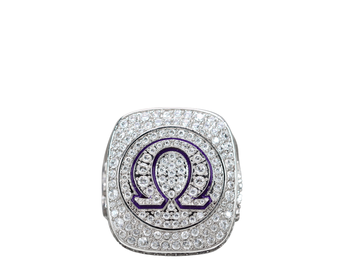 Omega Psi Phi Fraternity Ring (ΩΨΦ) - Shine Series Special "MAJESTIC PSI PSI" Version - fratrings
