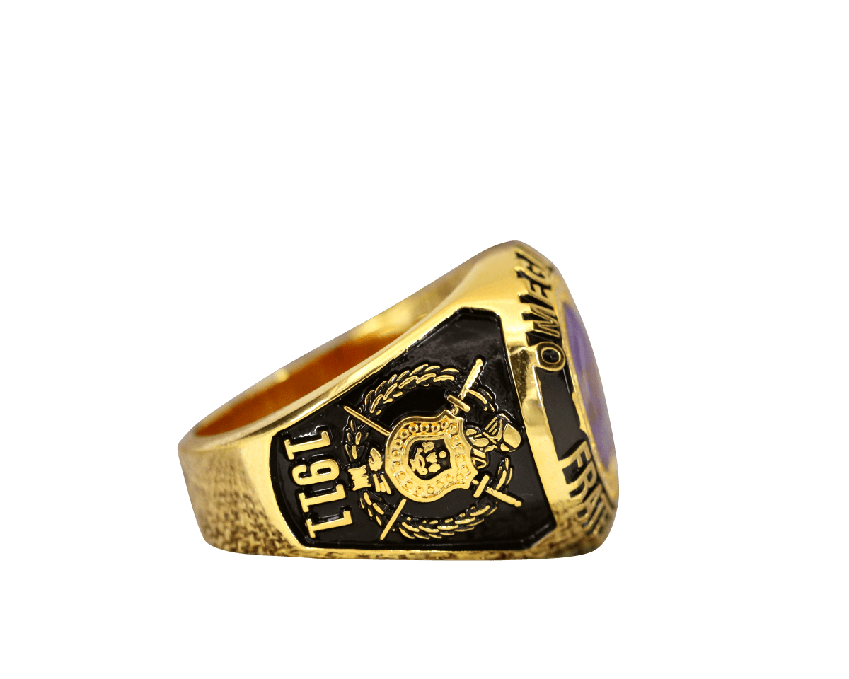 Omega Psi Phi Fraternity Ring Yellow Gold (ΩΨΦ) - Classic Man Series - fratrings