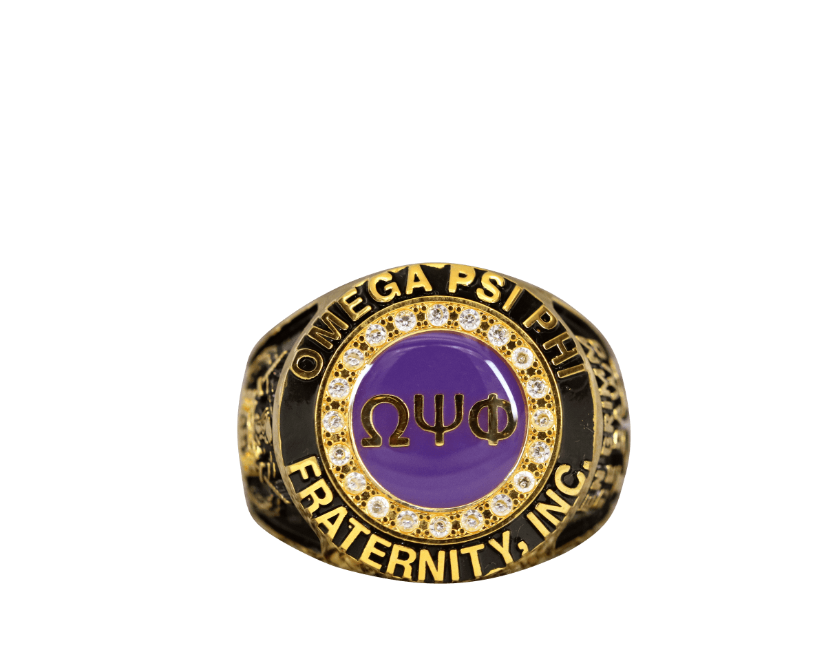 Omega Psi Phi Fraternity Ring Yellow Gold (ΩΨΦ) - Classic Man Series - fratrings