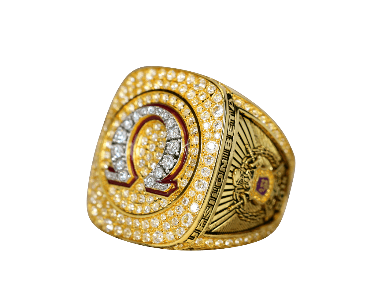 Omega Psi Phi Fraternity Ring Yellow Gold (ΩΨΦ) - Shine Series - fratrings