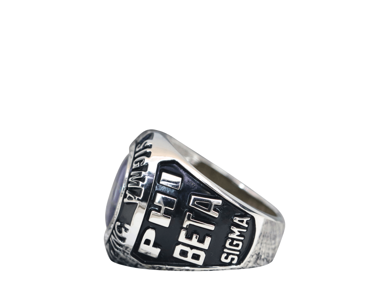 Phi Beta Sigma Fraternity Ring (ΦΒΣ) - Classic Man Series, Silver - fratrings