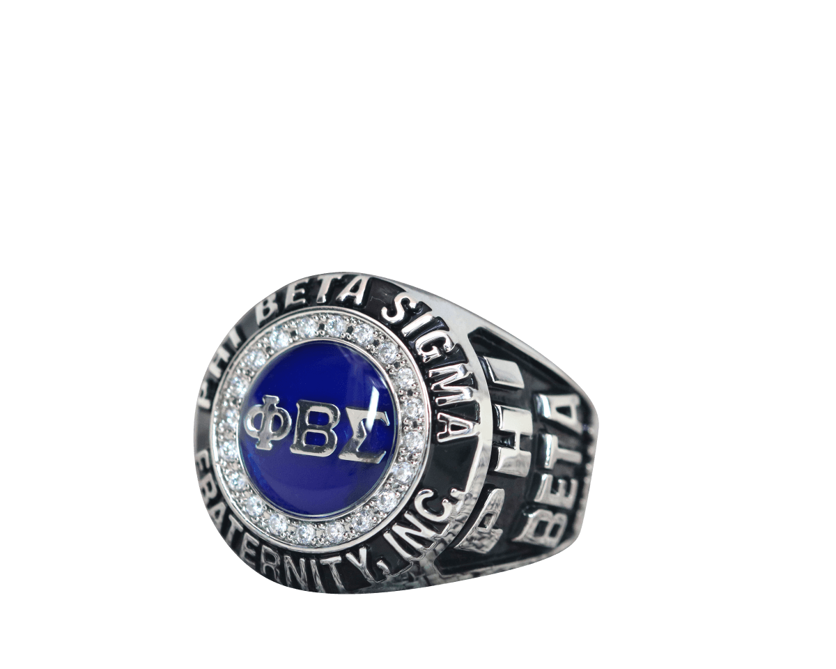 Phi Beta Sigma Fraternity Ring (ΦΒΣ) - Classic Man Series, Silver - fratrings