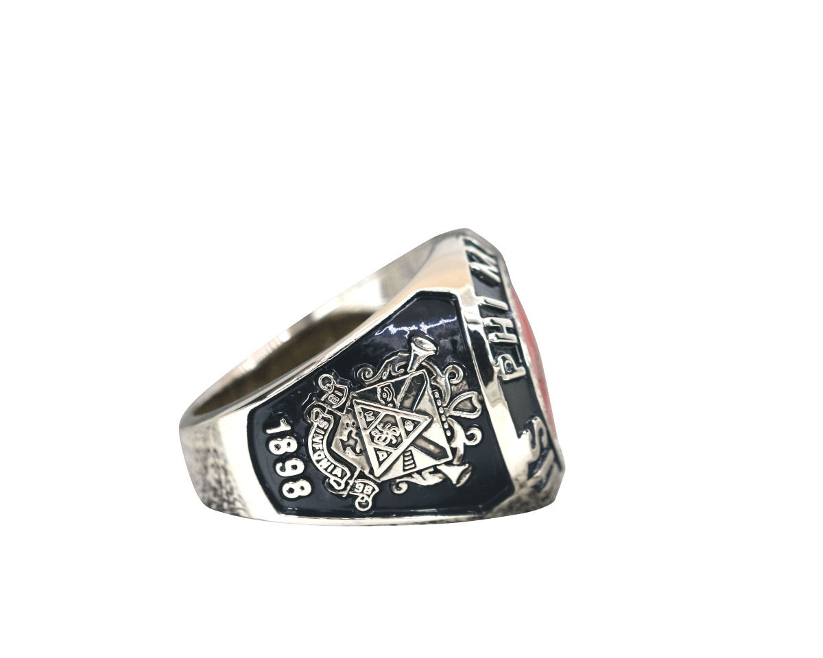 Phi Mu Alpha Sinfonia Fraternity Ring (ΦΜΑ) - Classic Man Series, Silver - fratrings