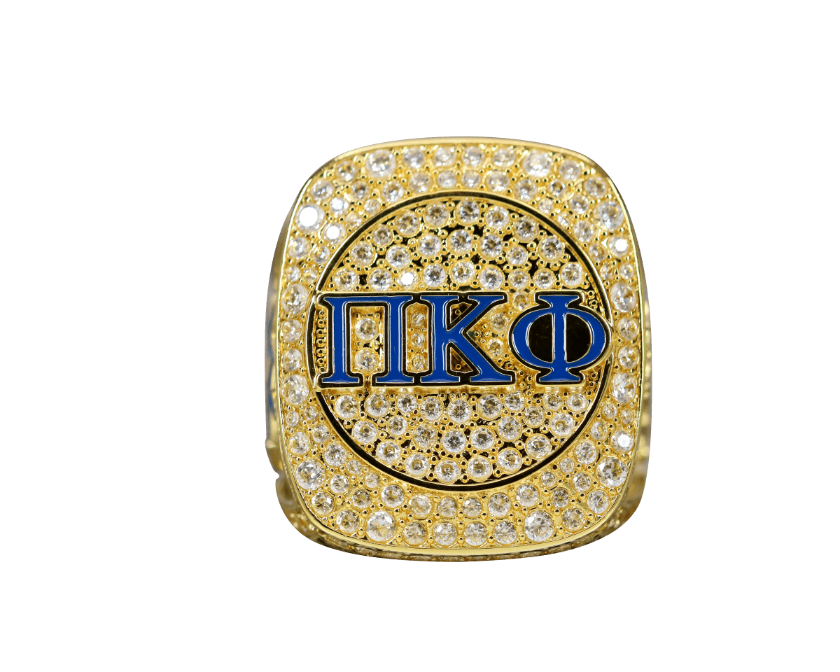 Pi Kappa Phi Fraternity Ring (ΠΚΦ) - Shine Series, Yellow Gold Face - fratrings