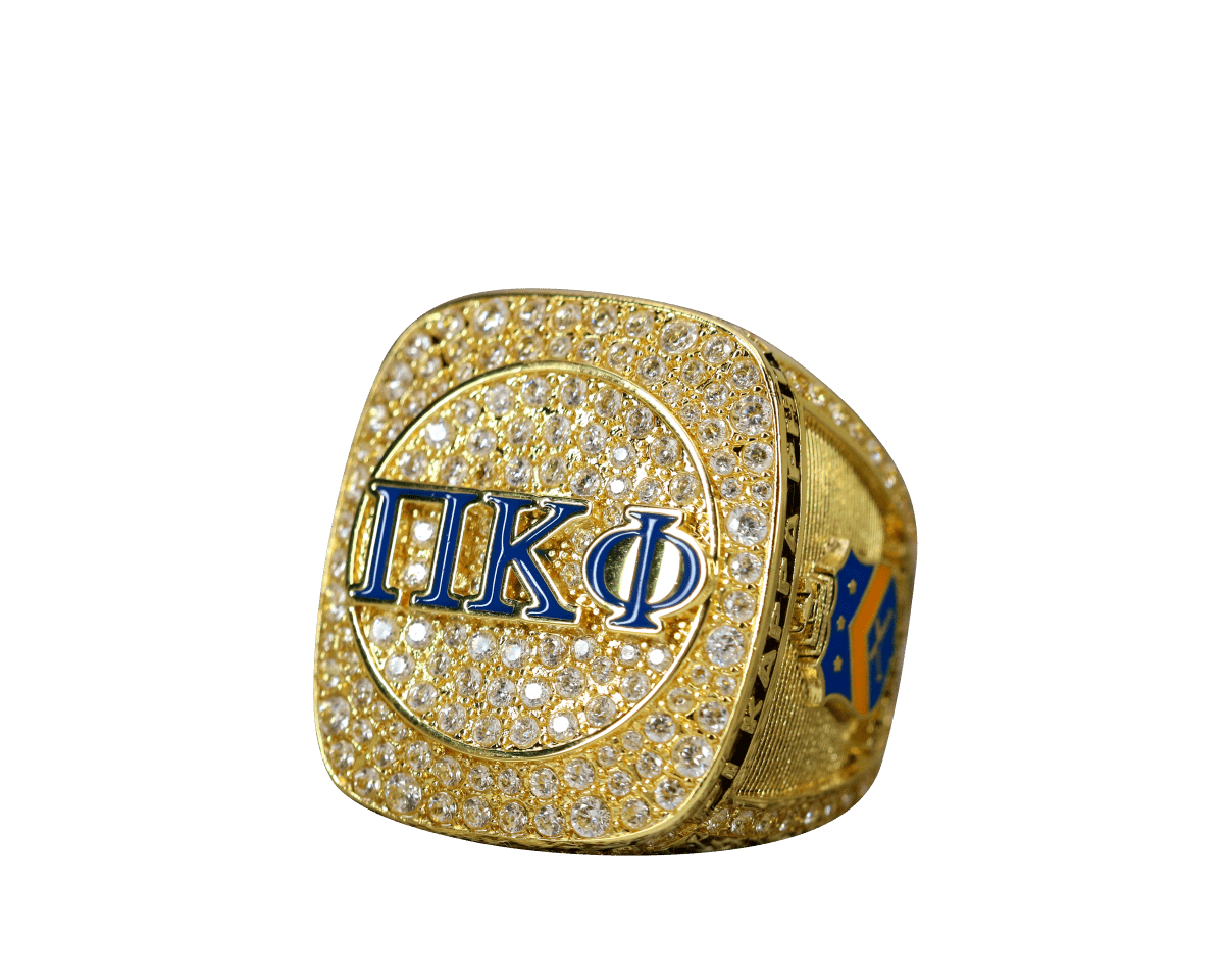 Pi Kappa Phi Fraternity Ring (ΠΚΦ) - Shine Series, Yellow Gold Face - fratrings