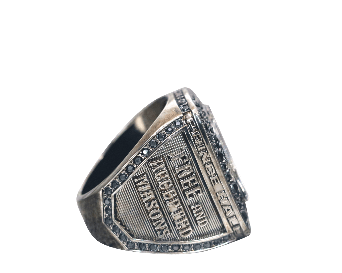 Prince Hall Freemasonry Fraternity Ring - Dark Shine Series - fratrings