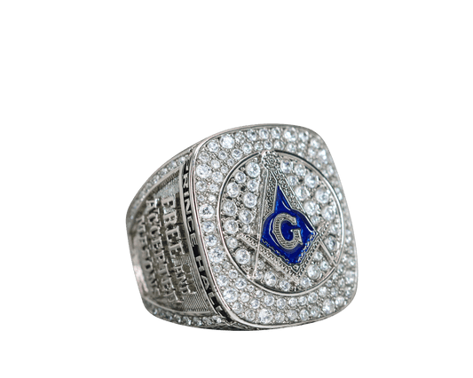 Prince Hall Freemasonry Fraternity Ring - Shine Series, Silver - fratrings
