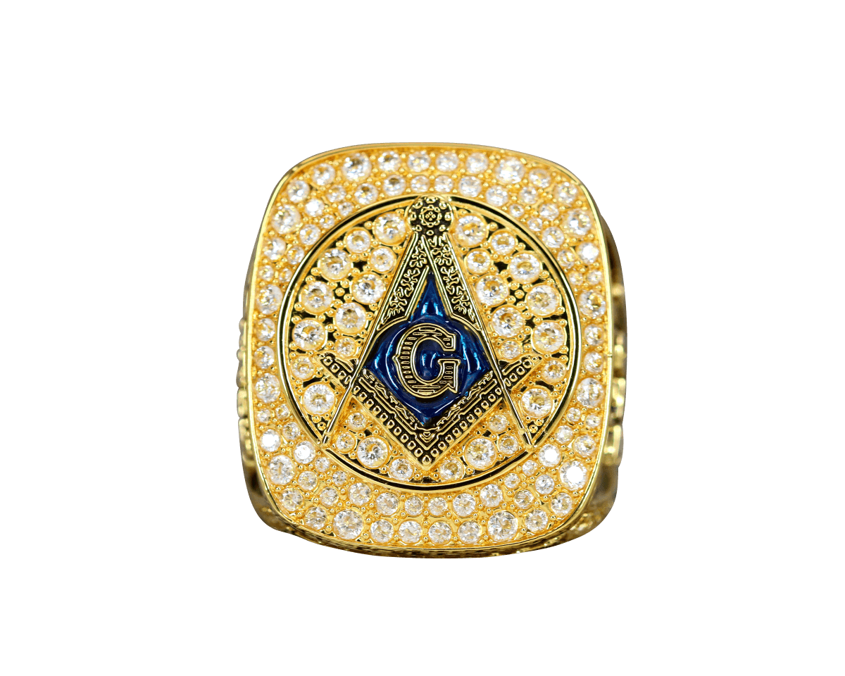 Prince Hall Freemasonry Fraternity Yellow Gold Ring - Shine Series - fratrings