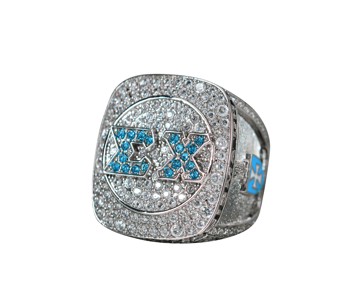 Sigma Chi Fraternity Ring (ΣΧ) - Shine Series, Silver - fratrings