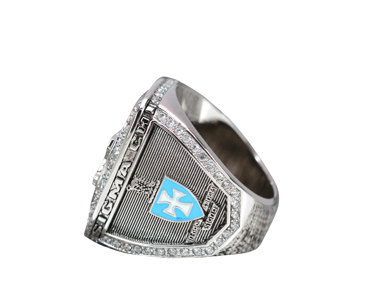Sigma Chi Fraternity Ring (ΣΧ) - Shine Series, Silver - fratrings