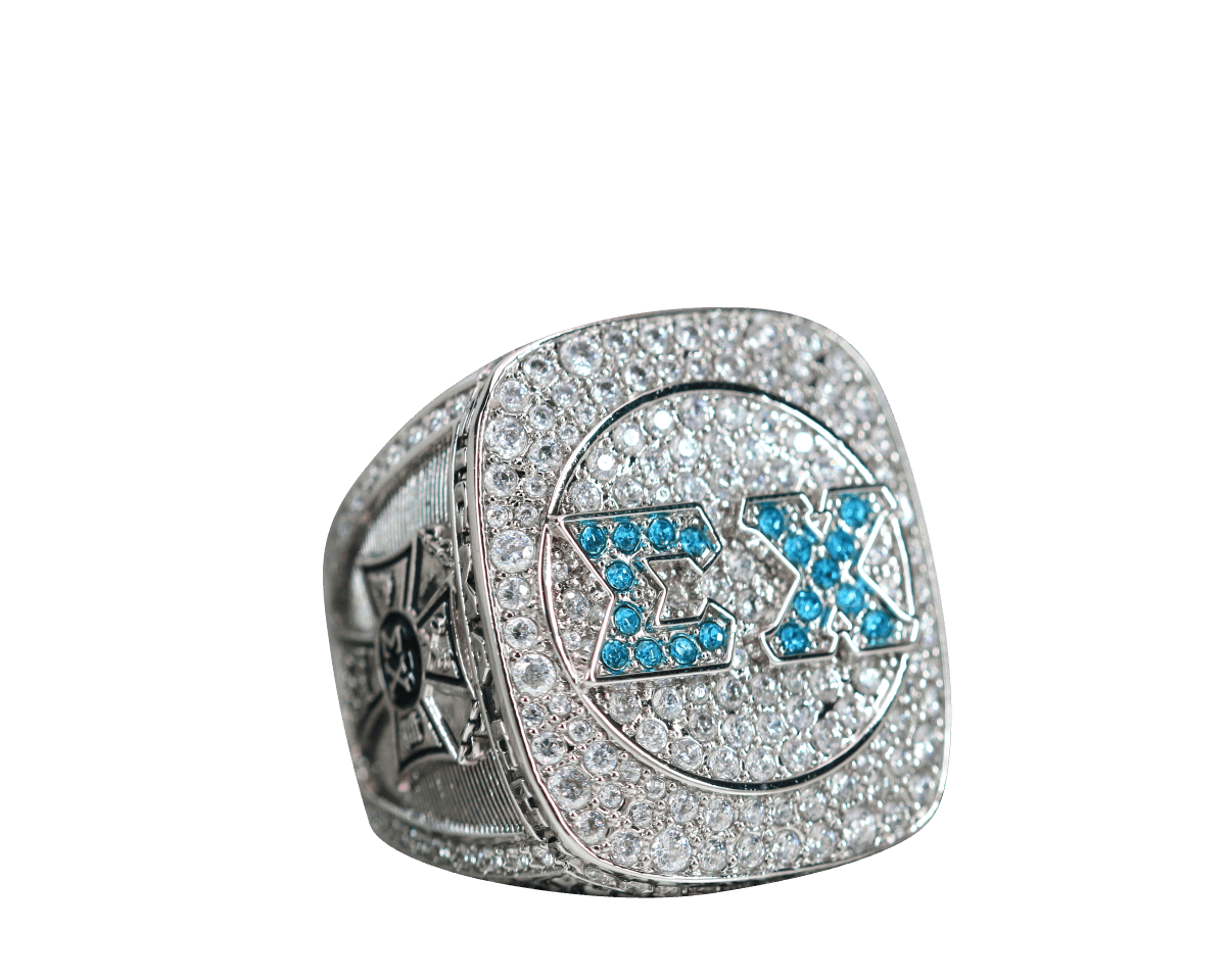 Sigma Chi Fraternity Ring (ΣΧ) - Shine Series, Silver - fratrings