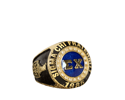 Sigma Chi Fraternity Ring (ΣΧ) - Classic Man Series, Yellow Gold Face - fratrings