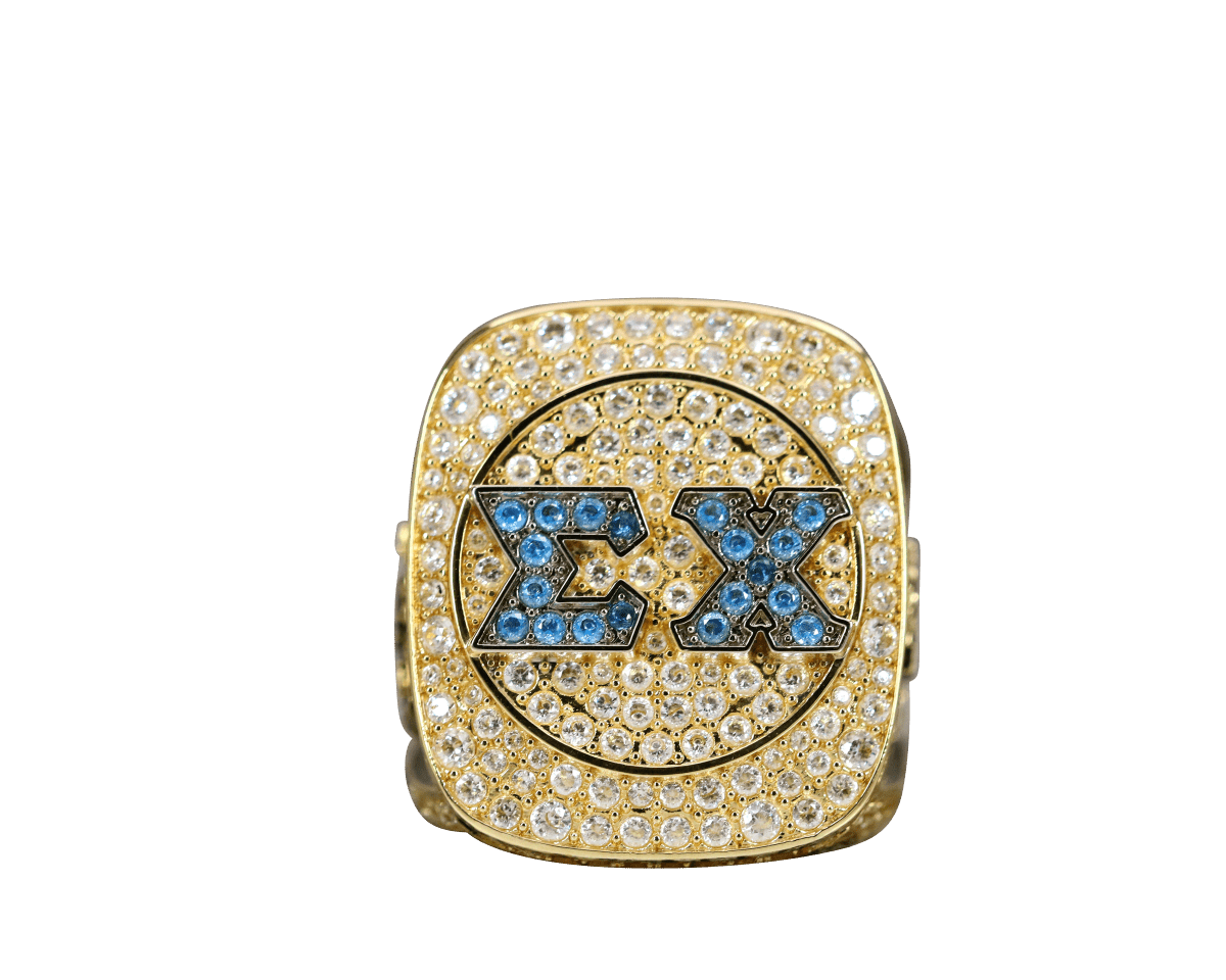 Sigma Chi Fraternity Ring (ΣΧ) - Shine Series, Yellow Gold Face - fratrings