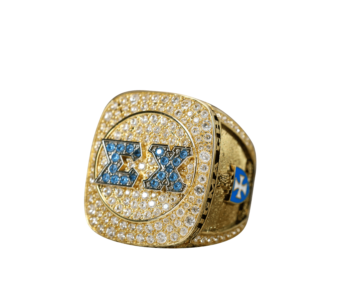 Sigma Chi Fraternity Ring (ΣΧ) - Shine Series, Yellow Gold Face - fratrings
