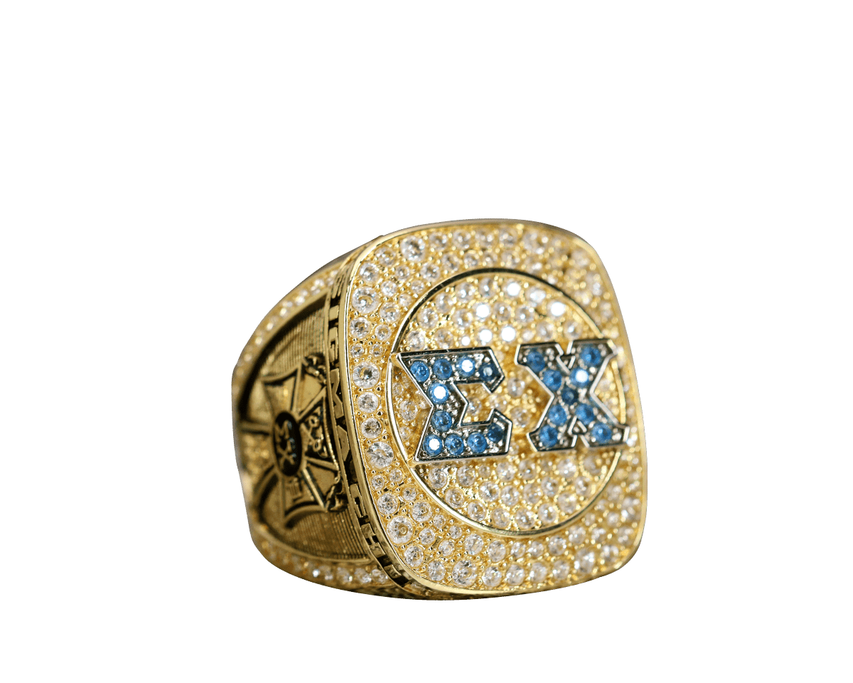 Sigma Chi Fraternity Ring (ΣΧ) - Shine Series, Yellow Gold Face - fratrings