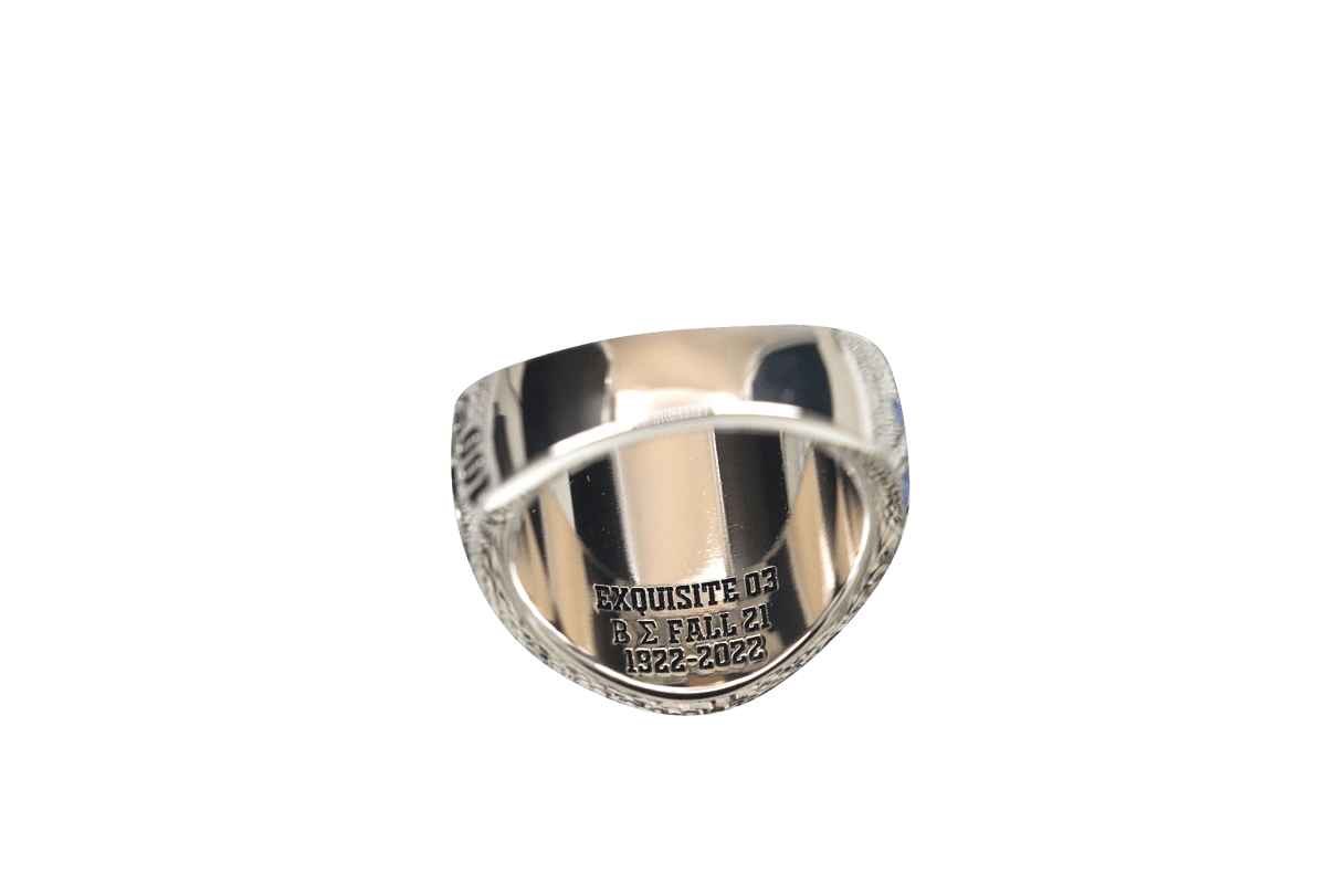 Sigma Gamma Rho Sorority Ring (ΣΓΡ) - Flower Series, Silver - fratrings