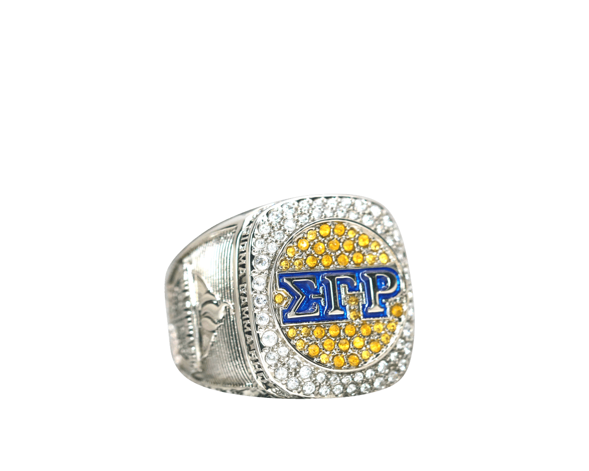 Sigma Gamma Rho Sorority Ring (ΣΓΡ) - Shine Series, Silver - fratrings