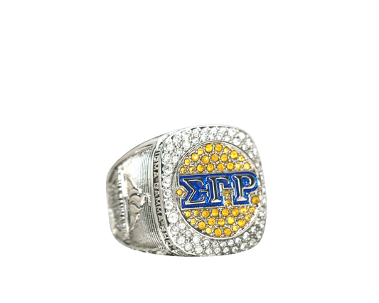 Sigma Gamma Rho Sorority Ring (ΣΓΡ) - Shine Series, Silver - fratrings
