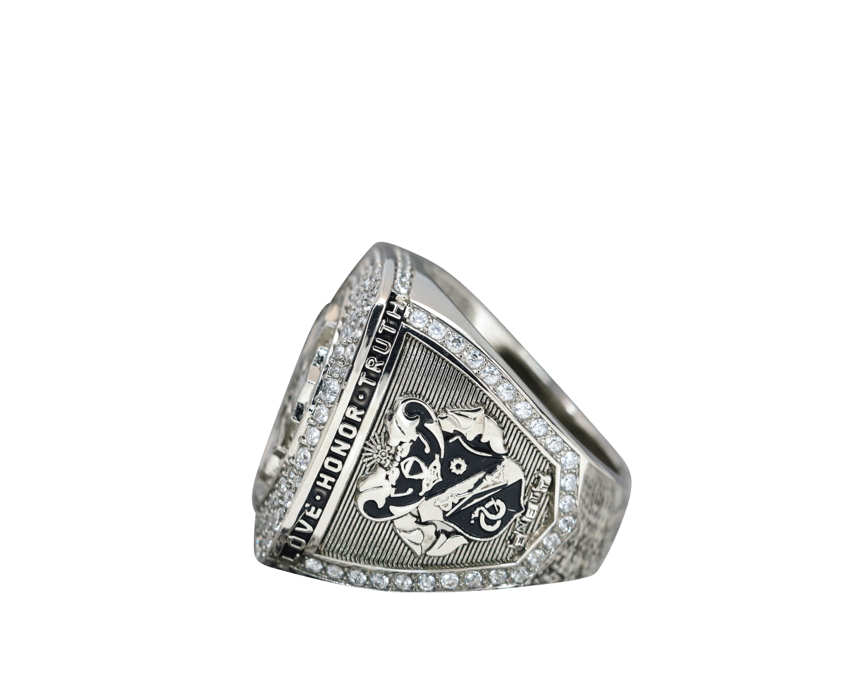Sigma Nu Fraternity Ring (ΣΝ) - Shine Series, Silver - fratrings