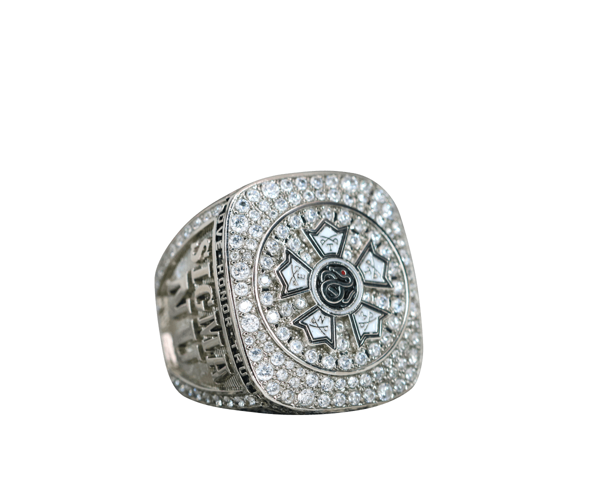 Sigma Nu Fraternity Ring (ΣΝ) - Shine Series, Silver - fratrings