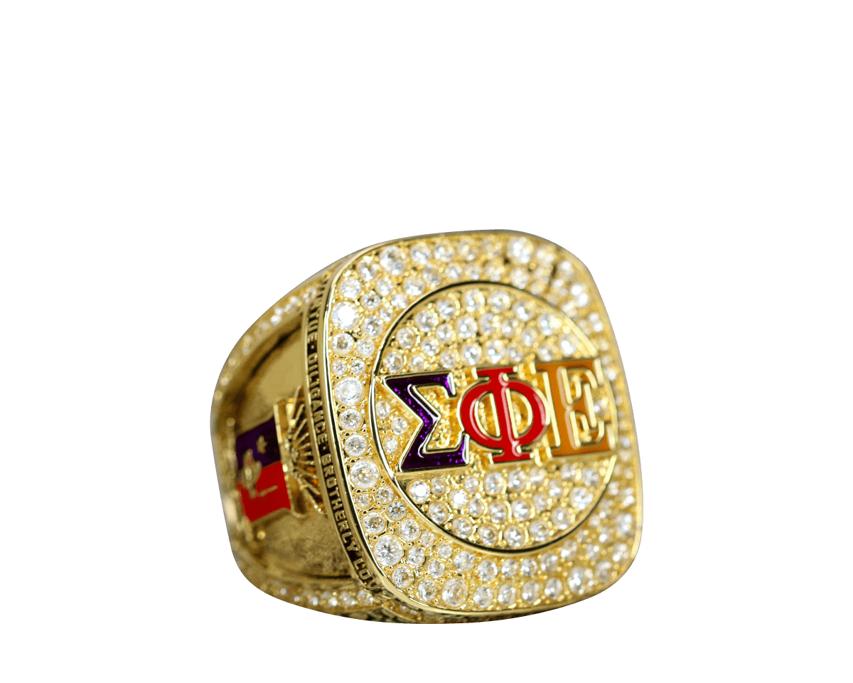Sigma Phi Epsilon Fraternity Ring (ΣΦΕ) - Shine Series, Yellow Gold Face - fratrings