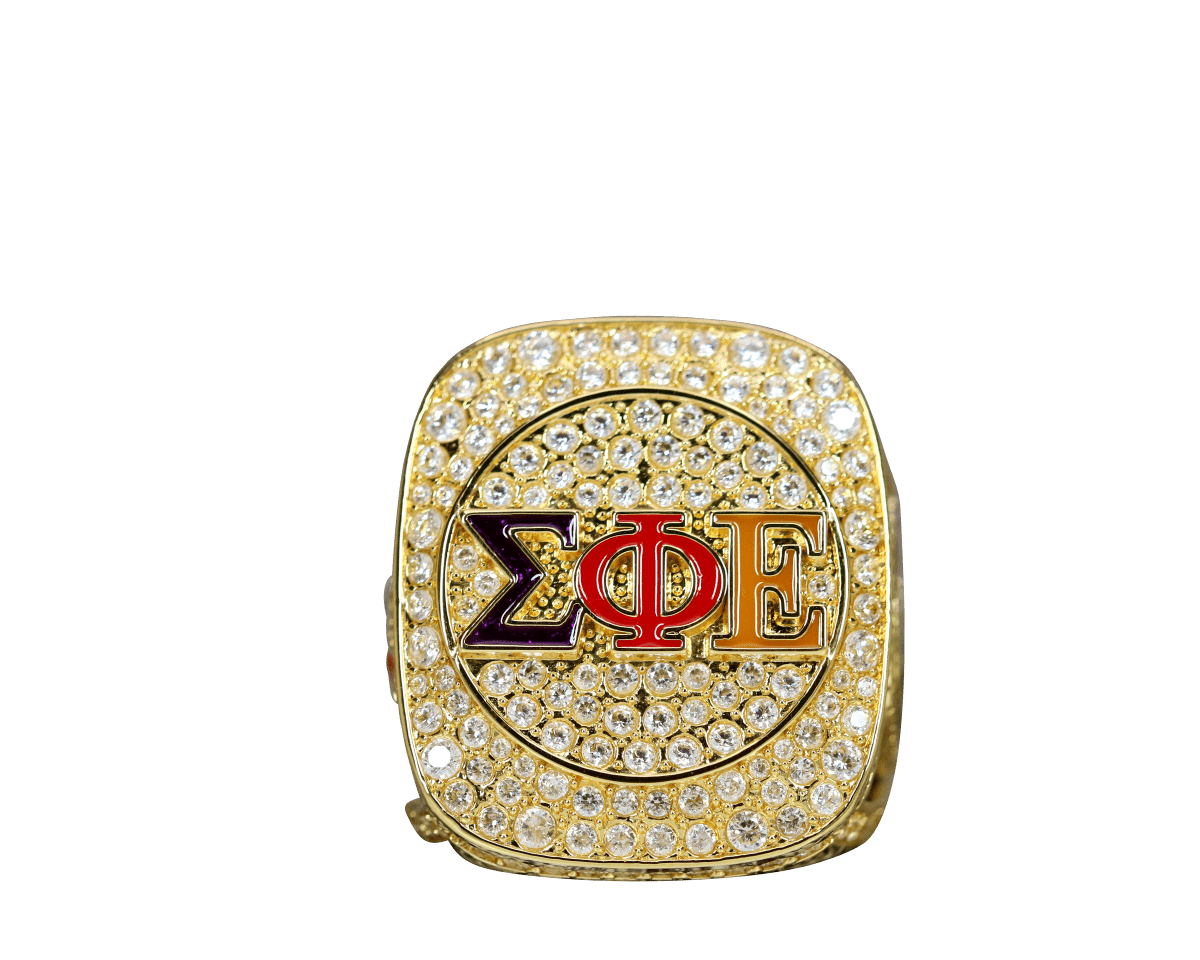 Sigma Phi Epsilon Fraternity Ring (ΣΦΕ) - Shine Series, Yellow Gold Face - fratrings