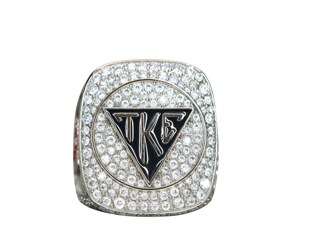 Tau Kappa Epsilon Fraternity Ring (ΤΚΕ) - Shine Series, Silver - fratrings
