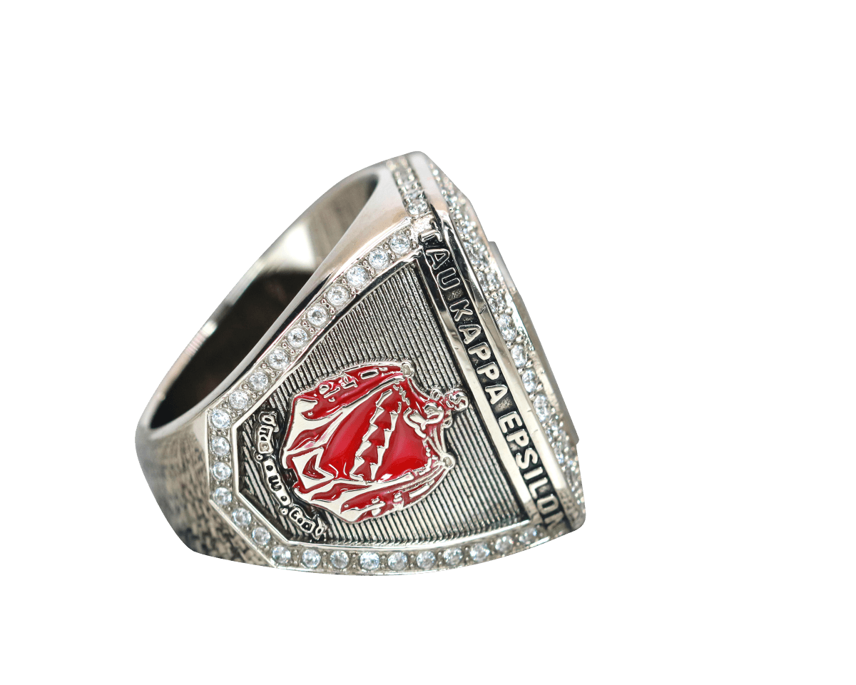 Tau Kappa Epsilon Fraternity Ring (ΤΚΕ) - Shine Series, Silver - fratrings