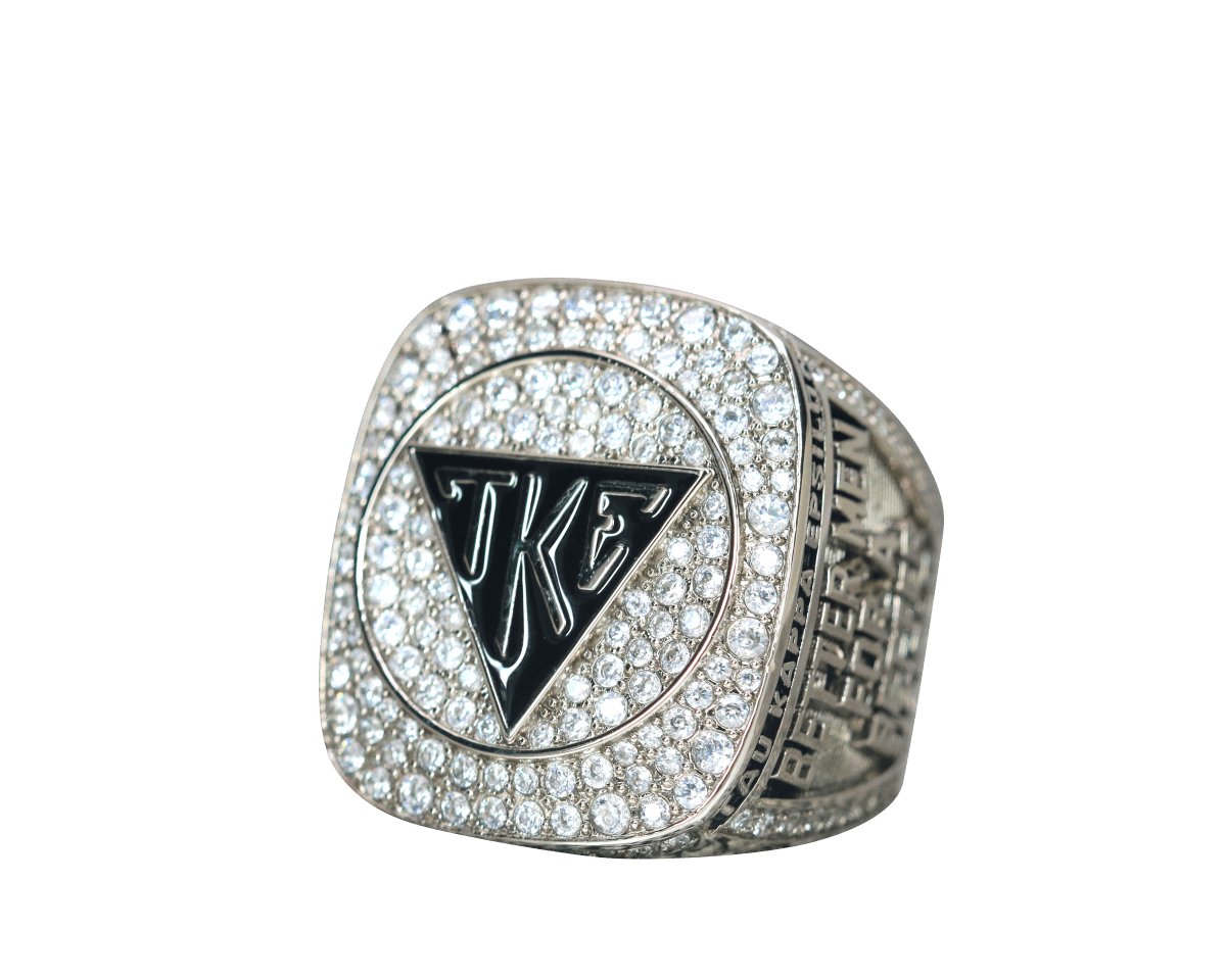 Tau Kappa Epsilon Fraternity Ring (ΤΚΕ) - Shine Series, Silver - fratrings