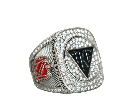 Tau Kappa Epsilon Fraternity Ring (ΤΚΕ) - Shine Series, Silver - fratrings