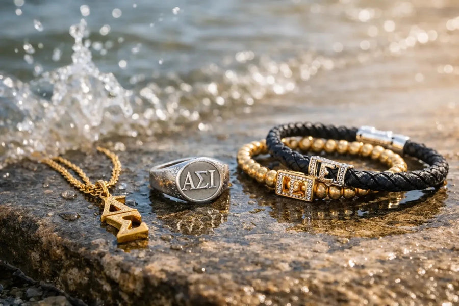 Can Greek Jewelry Get Wet? Keep Your Letters Fresh - fratrings