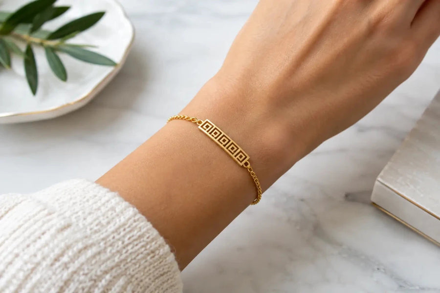 Greek Bracelets That Keep Your Letters Close