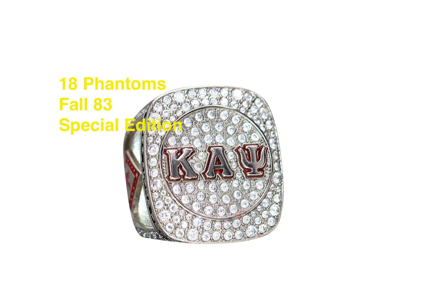 Kappa Alpha Psi Fraternity Ring (ΚΑΨ) - Shine Series Special "18 Phantoms" Version