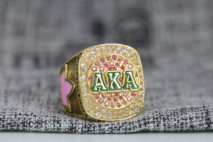 Alpha Kappa Alpha Sorority Ring (AKA) - SPECIAL EDITION Shine Series, Gold