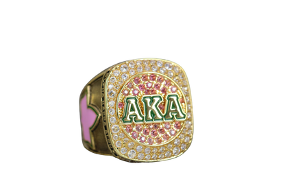 Alpha Kappa Alpha Sorority Ring (AKA) - SPECIAL EDITION Shine Series, Gold