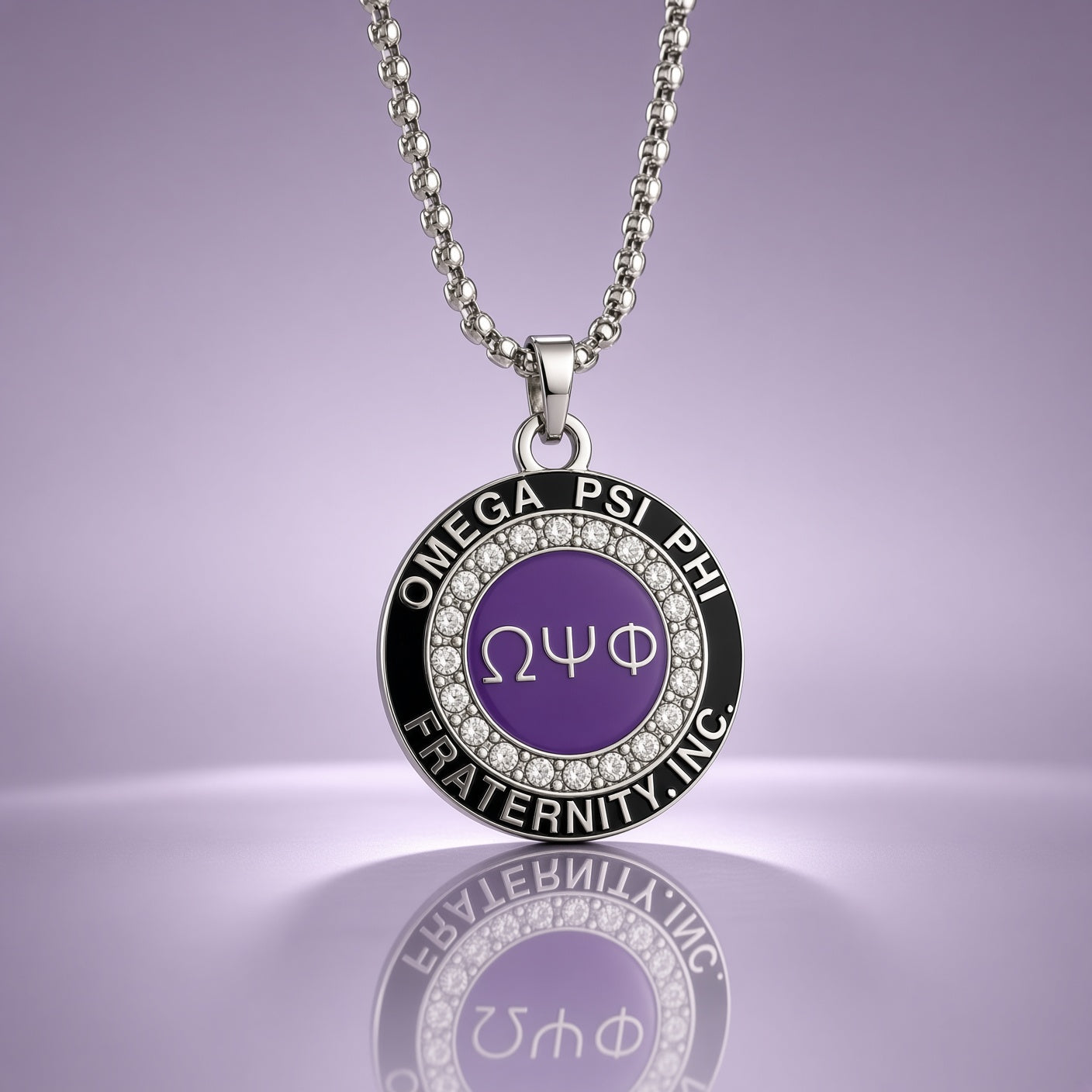Omega Psi Phi Active Member Pendant Necklace